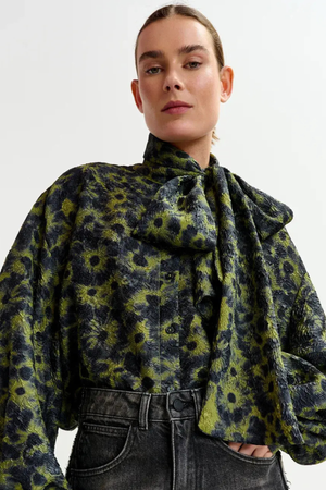 ILLICIUM JACQUARD SHIRT DARK BLUE/KHAKI