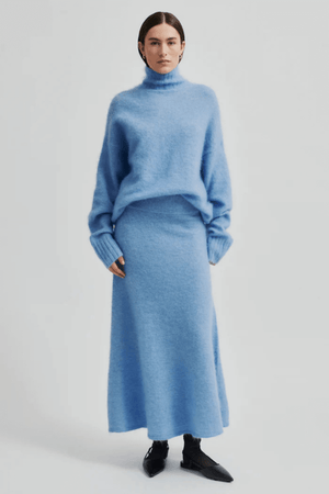 INA KNIT T-NECK VISTA BLUE