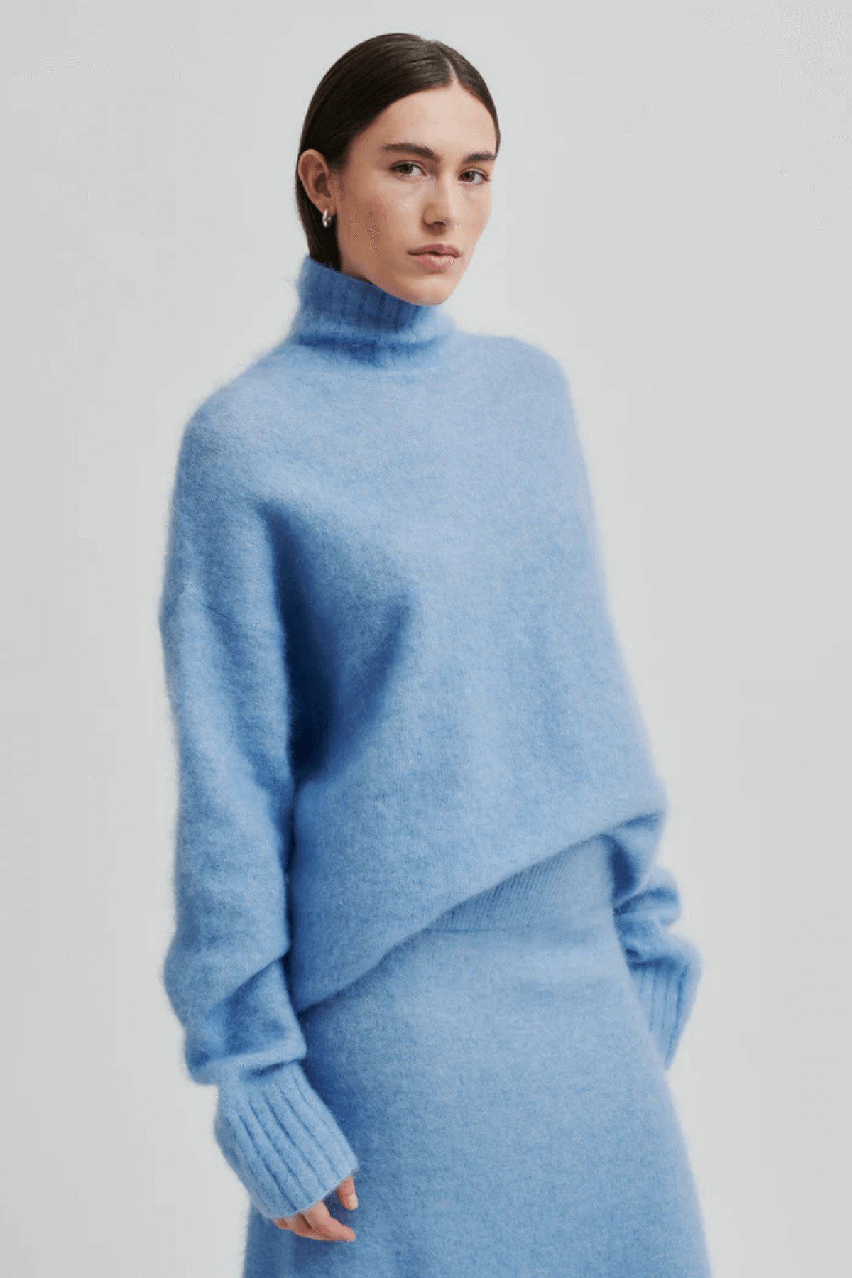 INA KNIT T-NECK VISTA BLUE