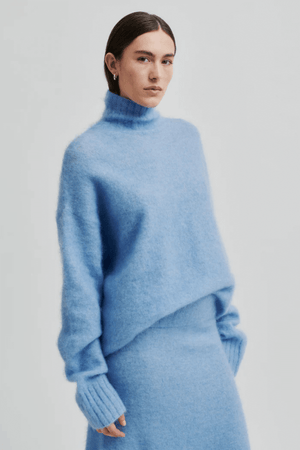 INA KNIT T-NECK VISTA BLUE