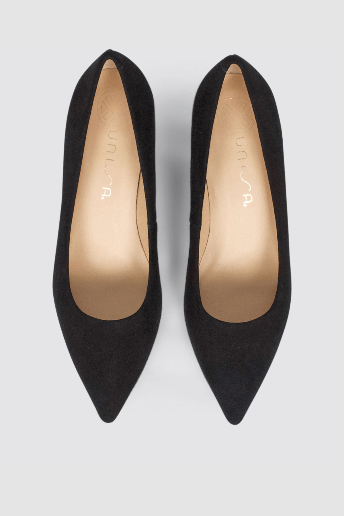 INDIRA KITTEN HEELS BLACK BABY SUEDE