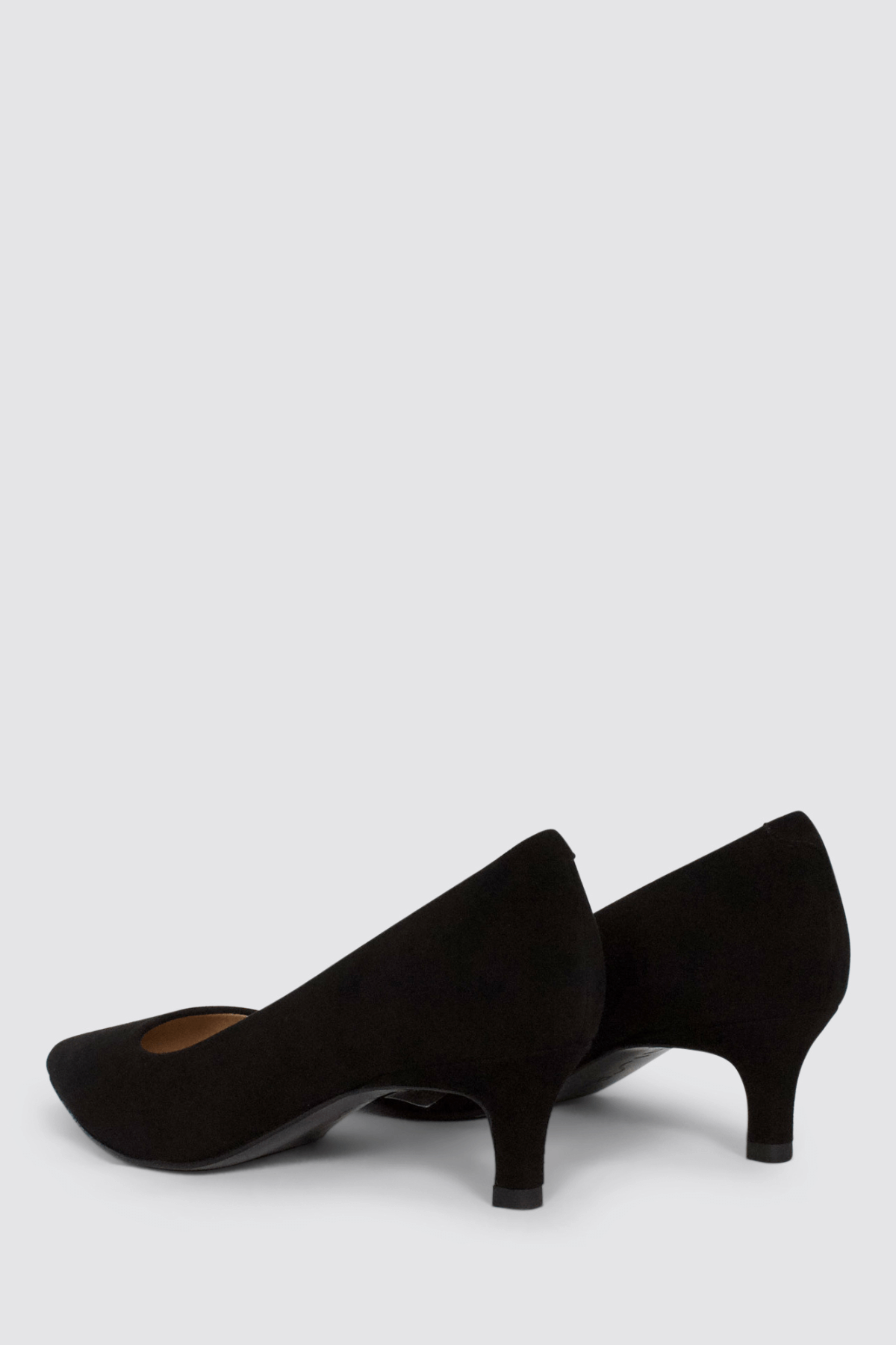 INDIRA KITTEN HEELS BLACK BABY SUEDE