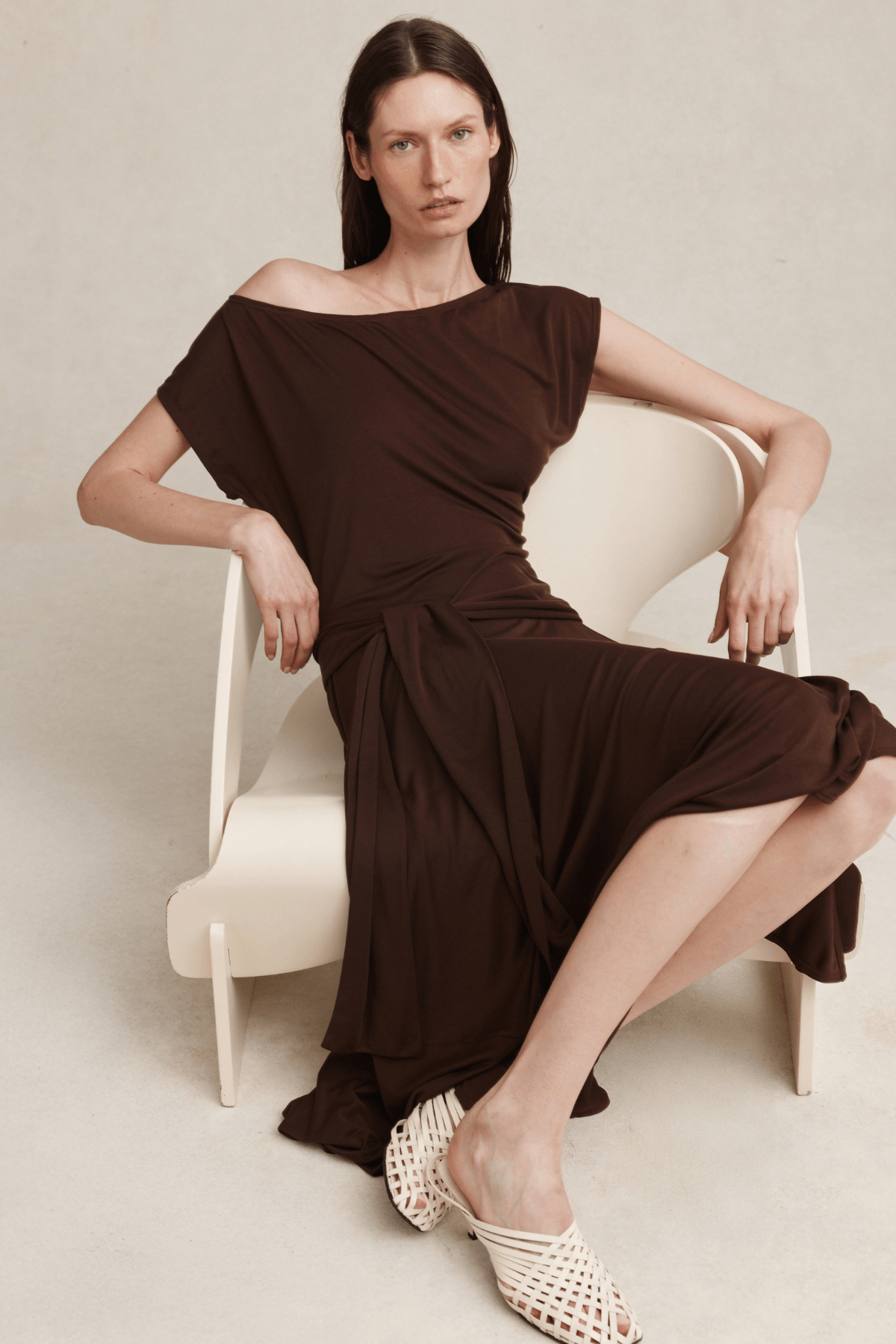 INEZ DRESS CHOCOLATE