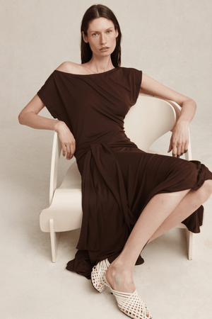 INEZ DRESS CHOCOLATE