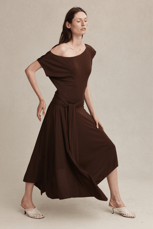INEZ DRESS CHOCOLATE
