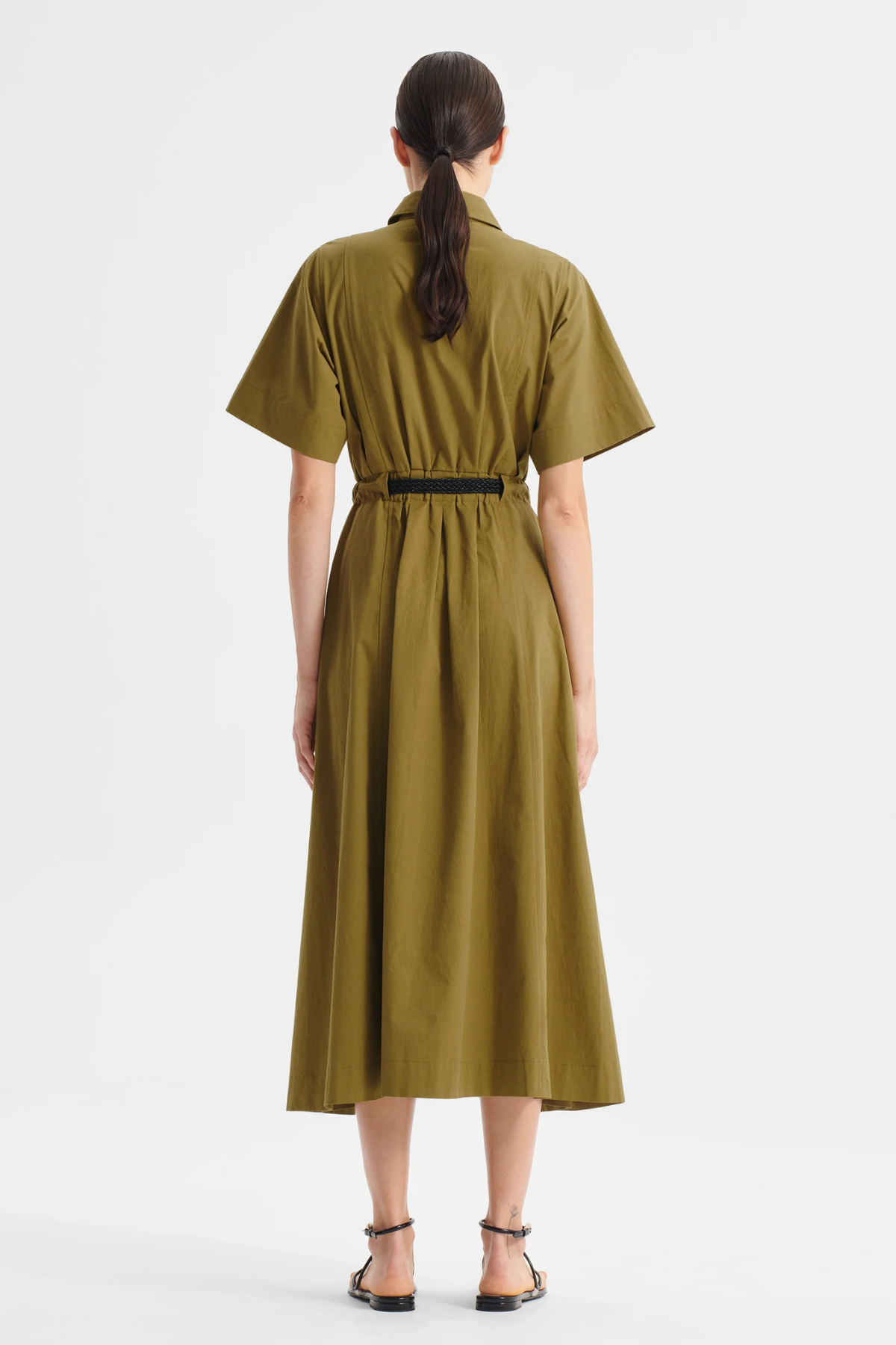 INGRID SHIRT DRESS OLIVE