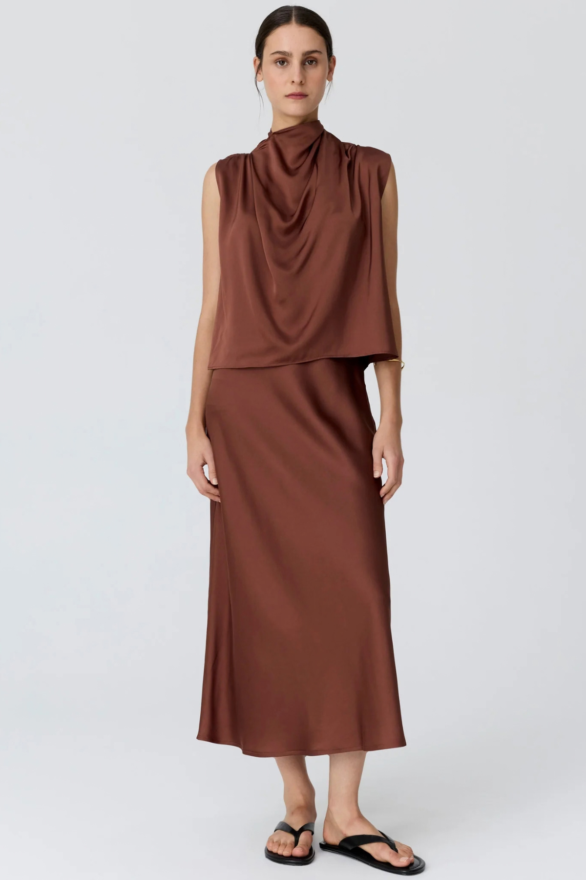 INNES BIAS SKIRT TOFFEE