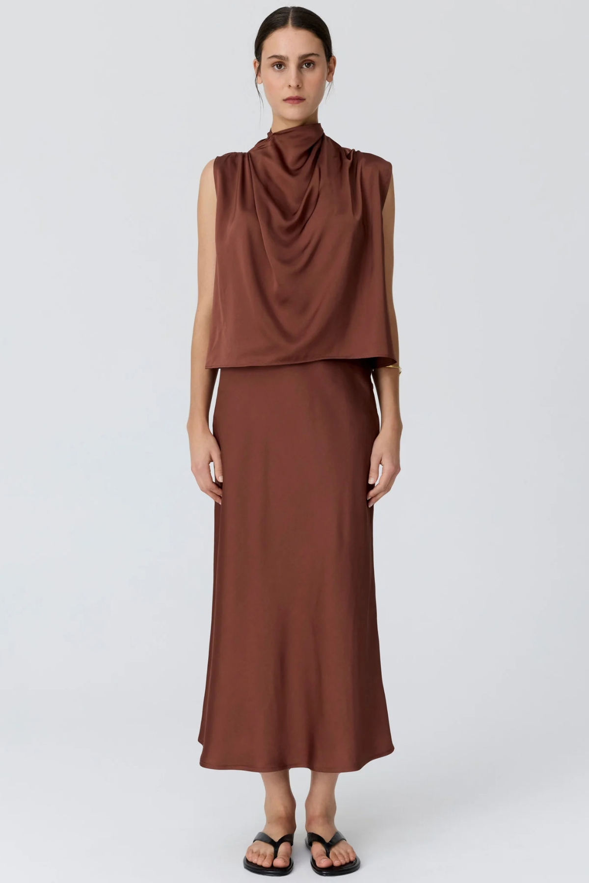 INNES BIAS SKIRT TOFFEE