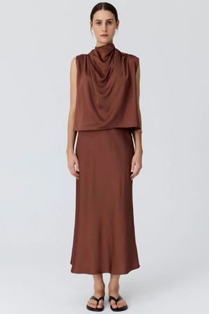 INNES BIAS SKIRT TOFFEE