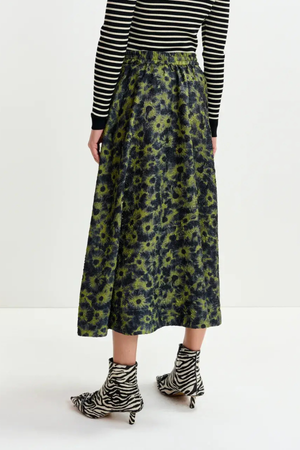 ISEBEL MIDI SKIRT DARK BLUE/KHAKI