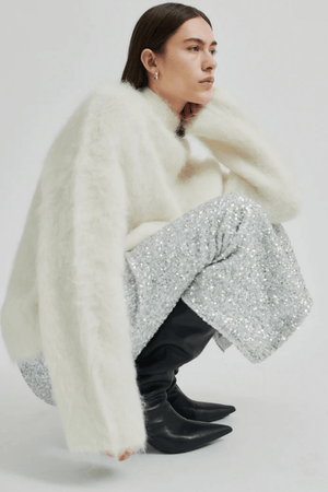 ISAKY KNIT T-NECK EGGNOG