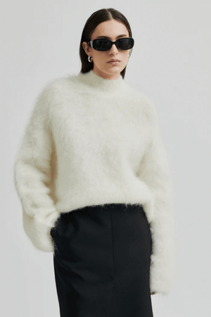 ISAKY KNIT T-NECK EGGNOG