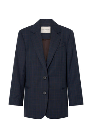 IVAR BLAZER NAVY CHOCOLATE CHECK