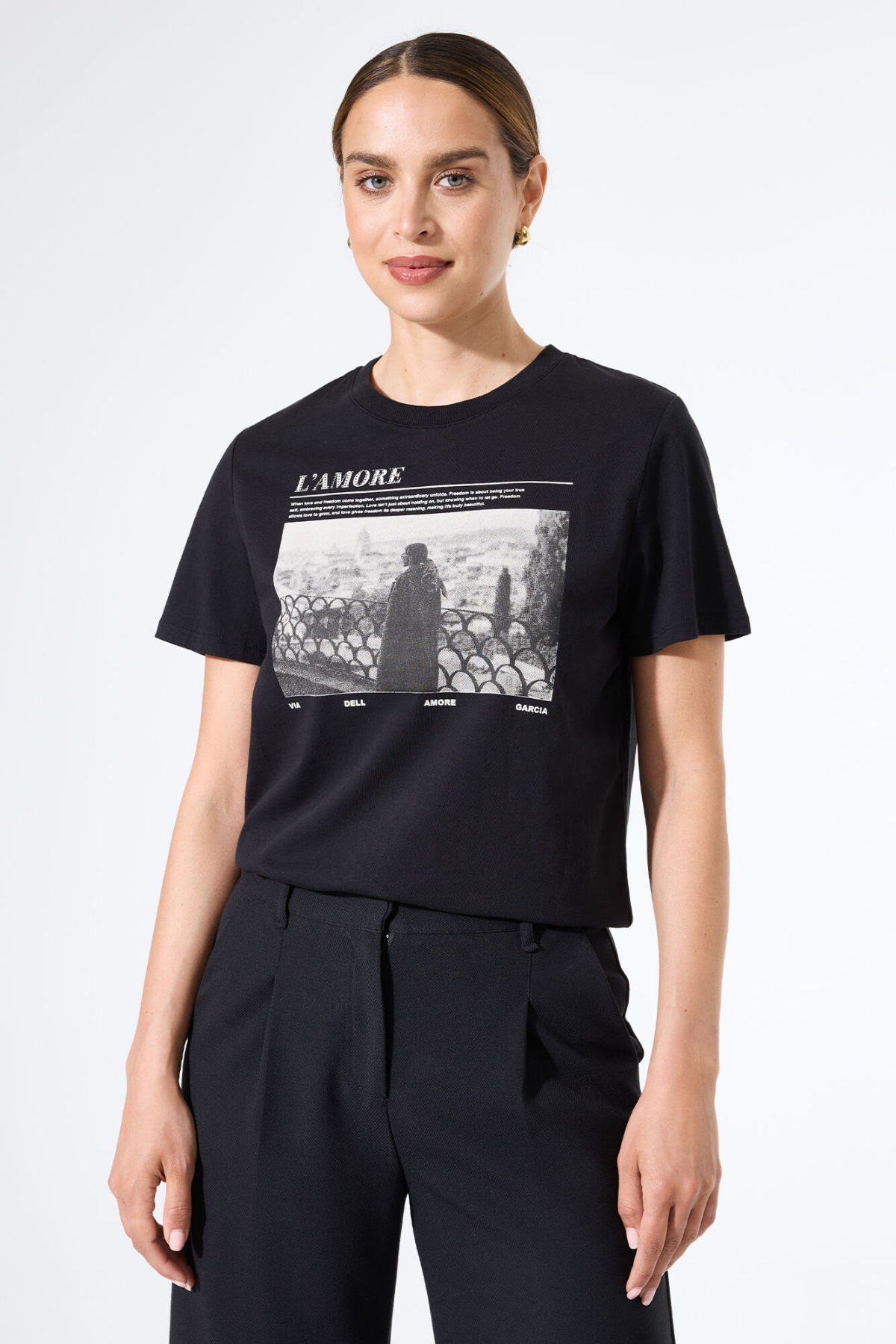 J50002 LADIES TSHIRT BLACK