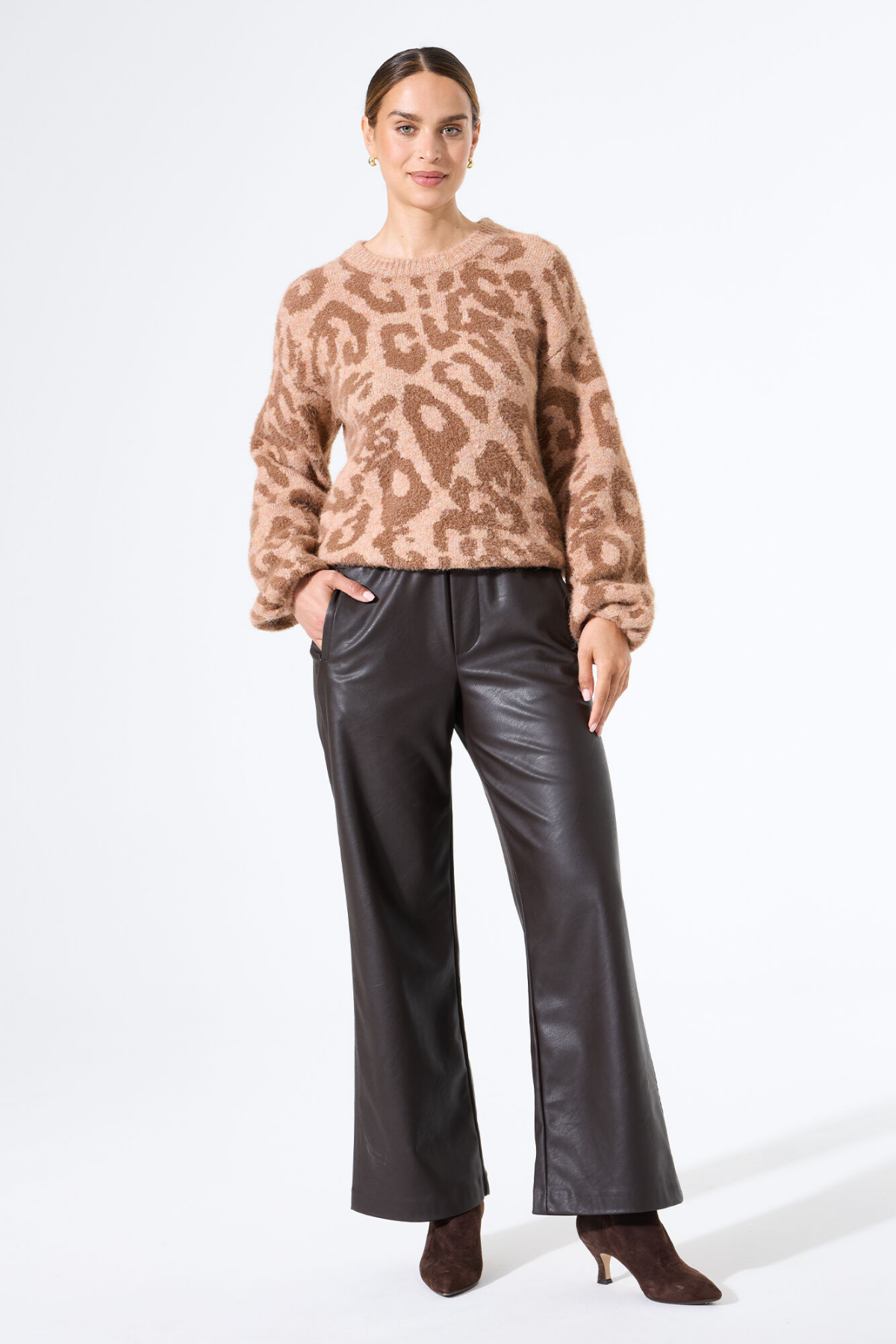 J50041 LADIES PULLOVER TEDDY BEAR