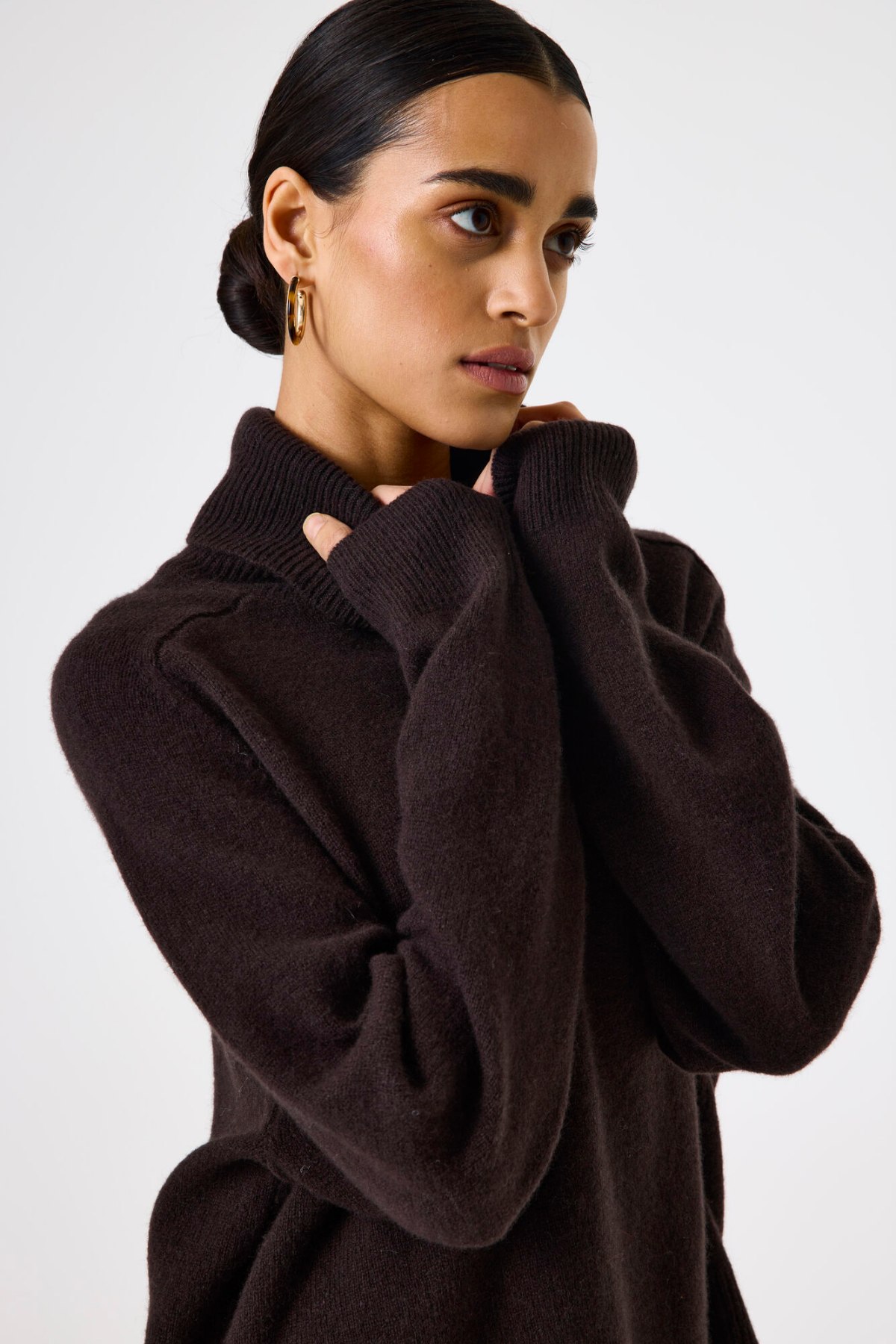 J50049 LADIES PULLOVER NIGHT BROWN