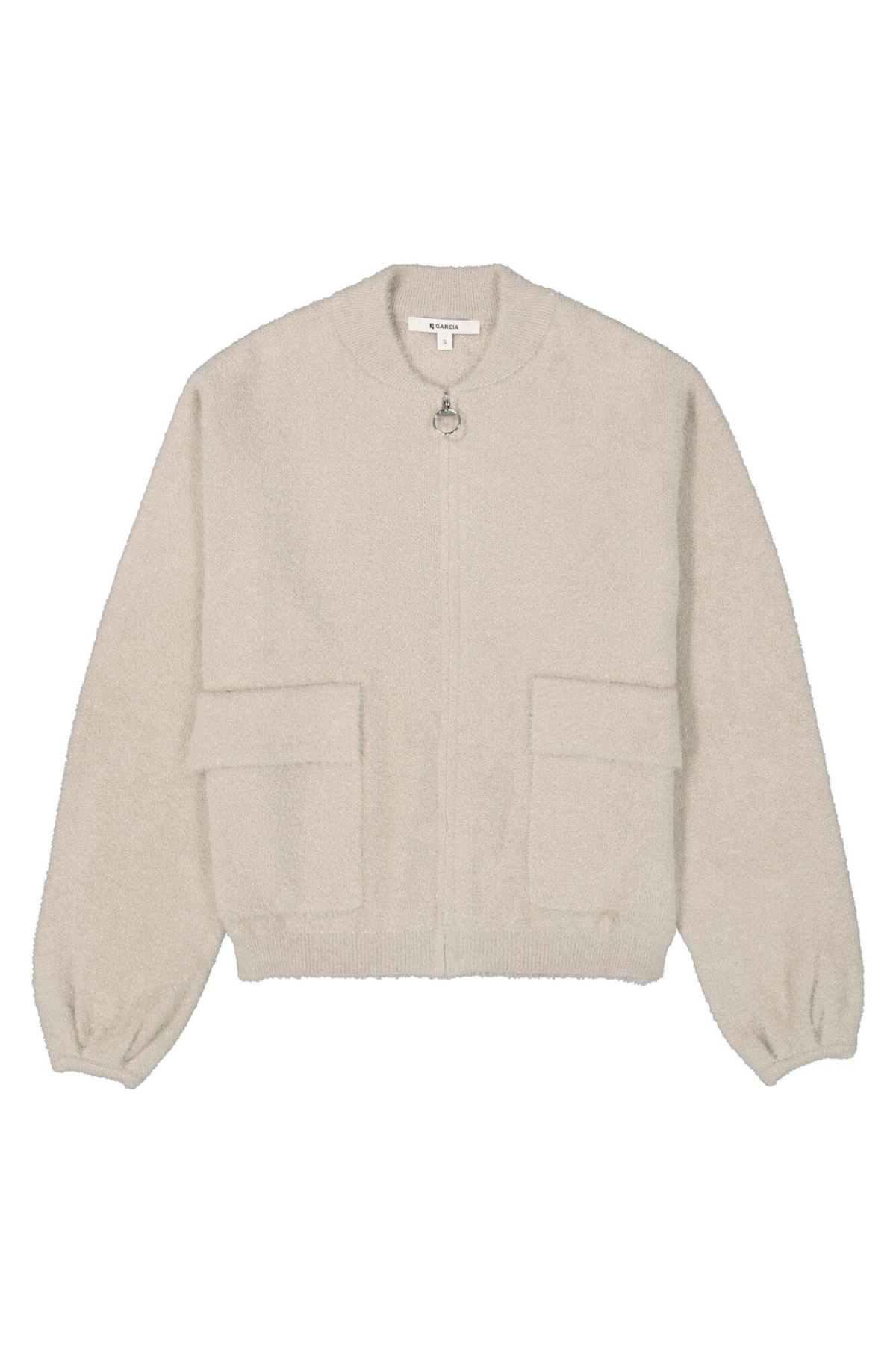 J50051 LADIES CARDIGAN FEATHER GREY