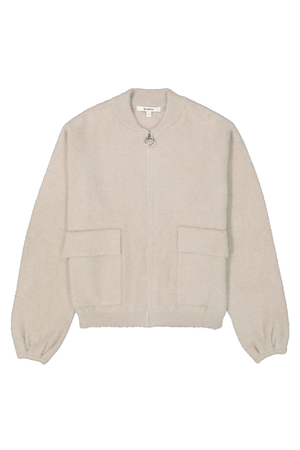 J50051 LADIES CARDIGAN FEATHER GREY