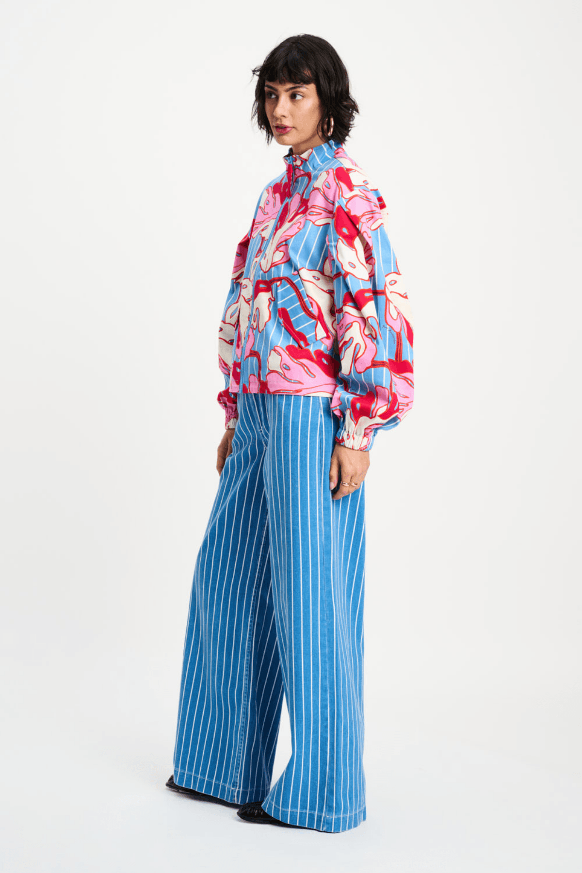 JACKET URBAN FLORA STRIPED