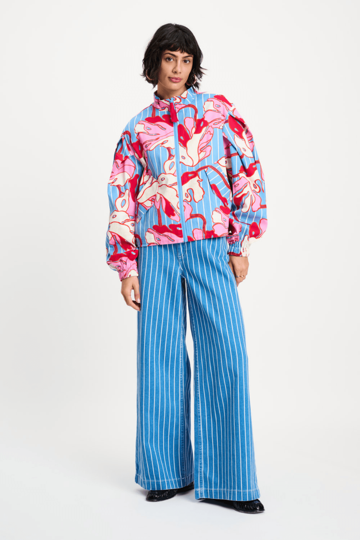 JACKET URBAN FLORA STRIPED
