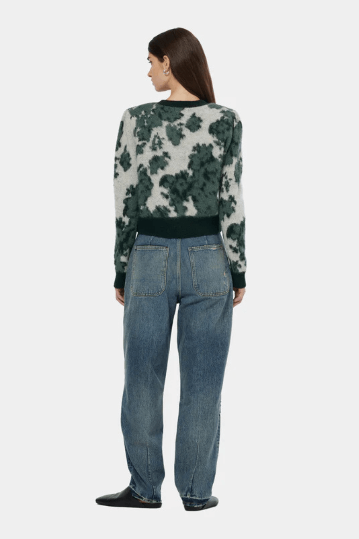 JACQUARD CREW NECK CARDIGAN NIEUW BLOSSOM
