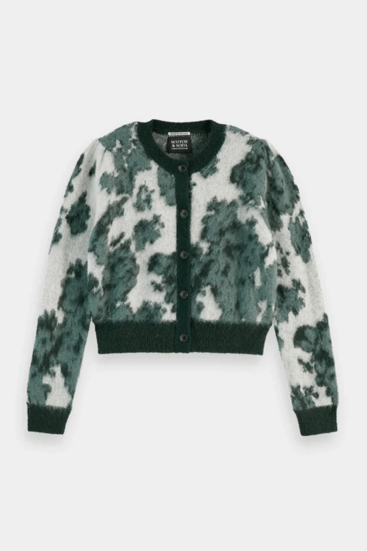 JACQUARD CREW NECK CARDIGAN NIEUW BLOSSOM
