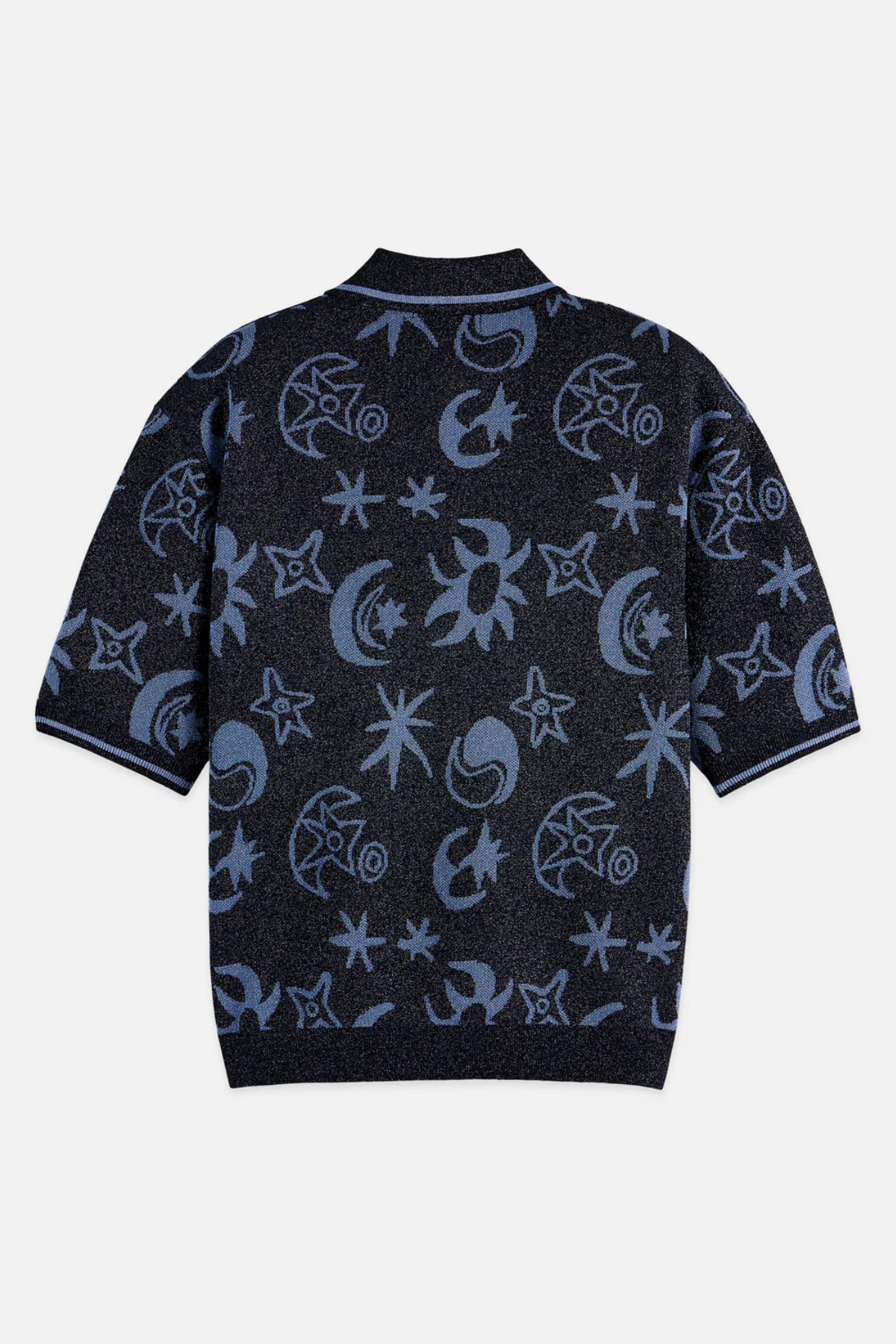JACQUARD SHORT SLEEVE PULLOVER COSMIC SKY SPACED