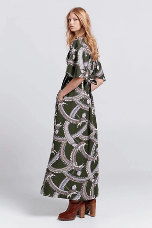 JAMBOREE DRESS OLIVE MULTI