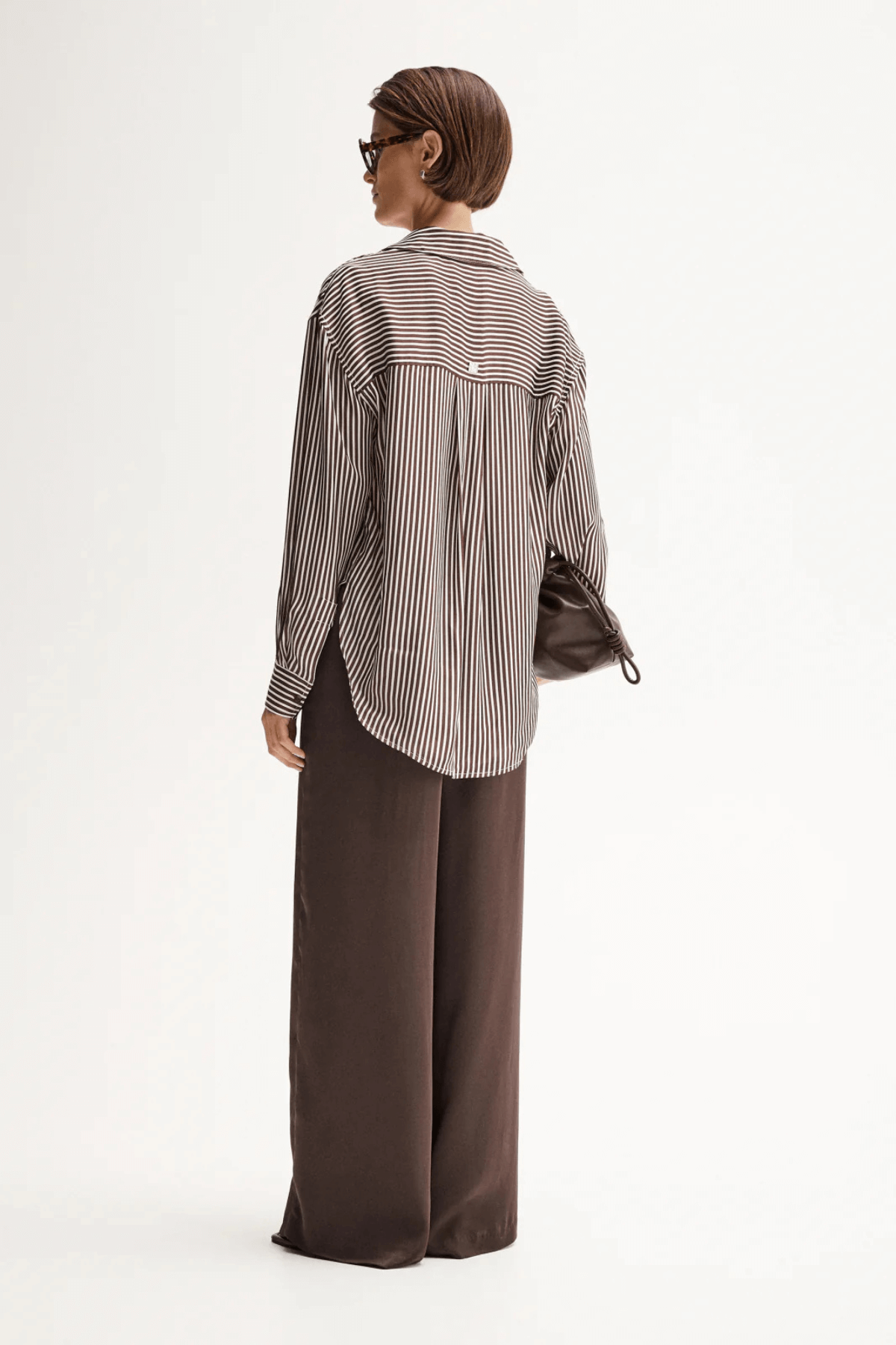 JAMIE STRIPE SHIRT BROWN STRIPE