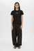 JANICE NEAT FIT LOGO TEE BLACK