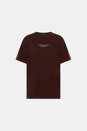 JANICE LOGO TEE CHOCOLATE
