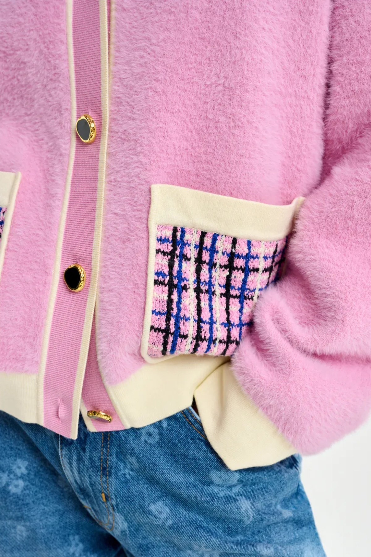 JOILU CARDIGAN PINK MULTI