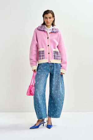 JOILU CARDIGAN PINK MULTI