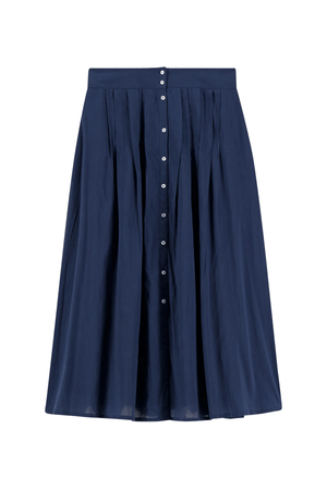 JONI PLEAT SKIRT BLACK IRIS