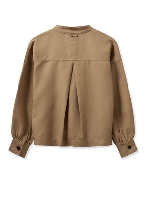 JOPLIN LINEN SHORT JACKET CINNAMON SWIRL
