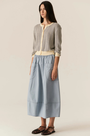 JULES CARDIGAN BLUE/IVORY
