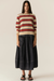 JULES STRIPE KNIT PEBBLE/RED