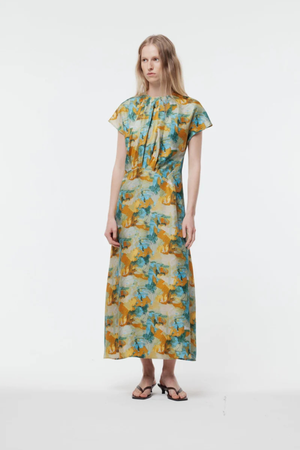 JULIO SILK DRESS LANDSCAPE PRINT