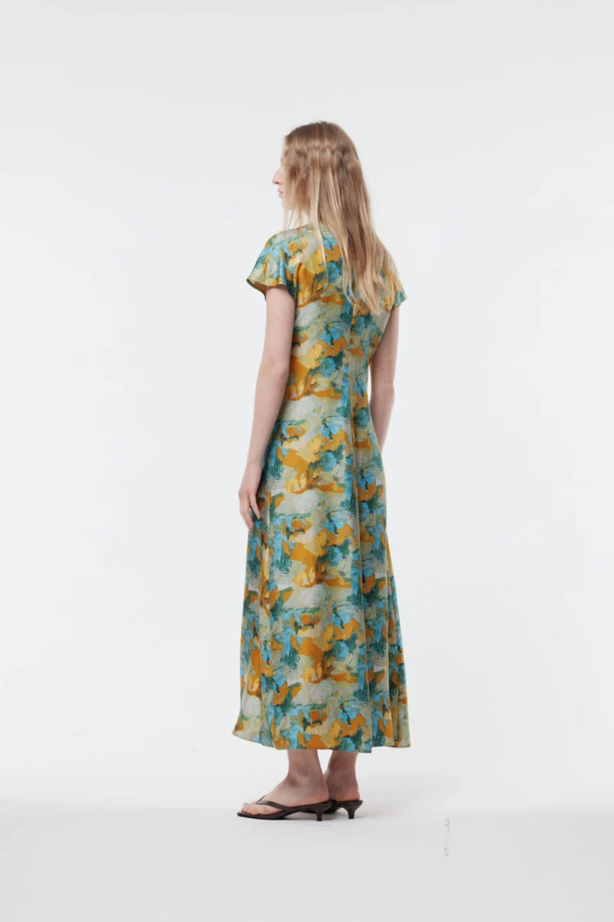 JULIO SILK DRESS LANDSCAPE PRINT