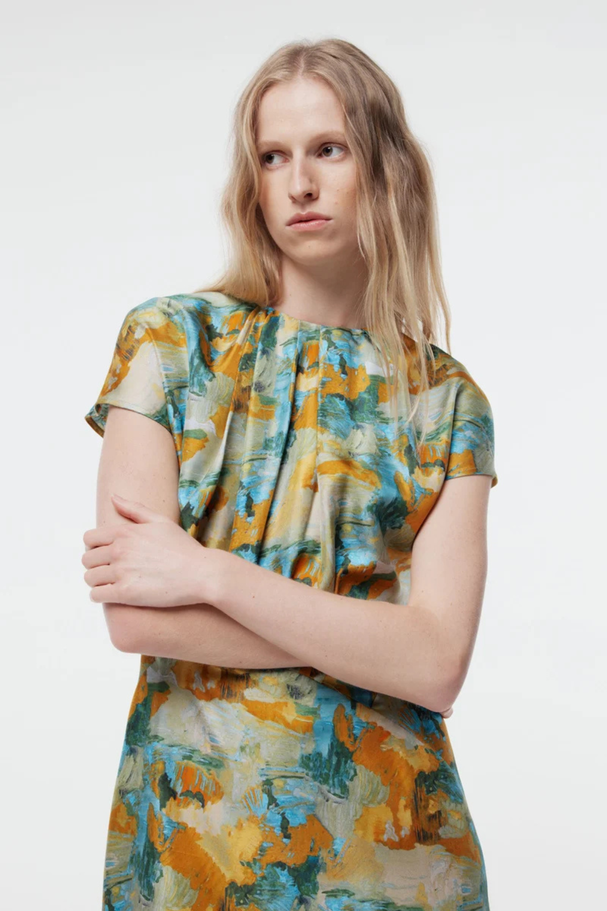 JULIO SILK DRESS LANDSCAPE PRINT