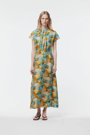JULIO SILK DRESS LANDSCAPE PRINT