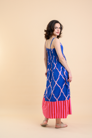 JUNIPER DRESS ODYSSEY BLUE PINK