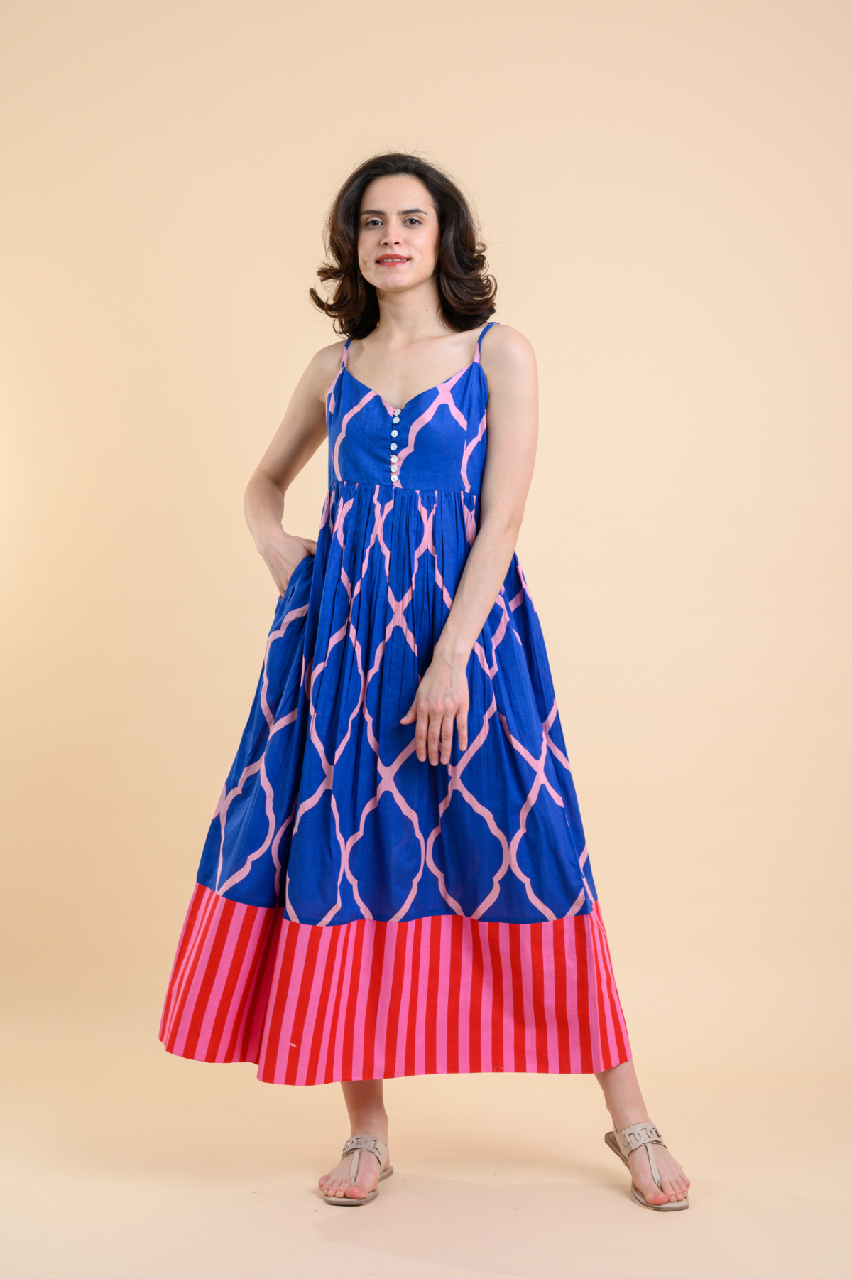 JUNIPER DRESS ODYSSEY BLUE PINK