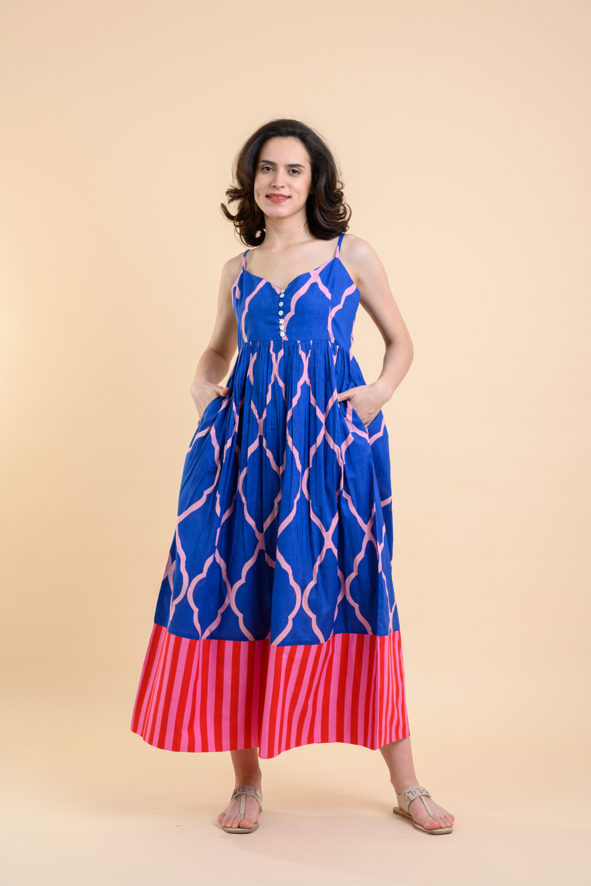 JUNIPER DRESS ODYSSEY BLUE PINK
