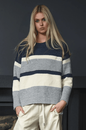 JUST MY STRIPE JUMPER NAVY MULTI
