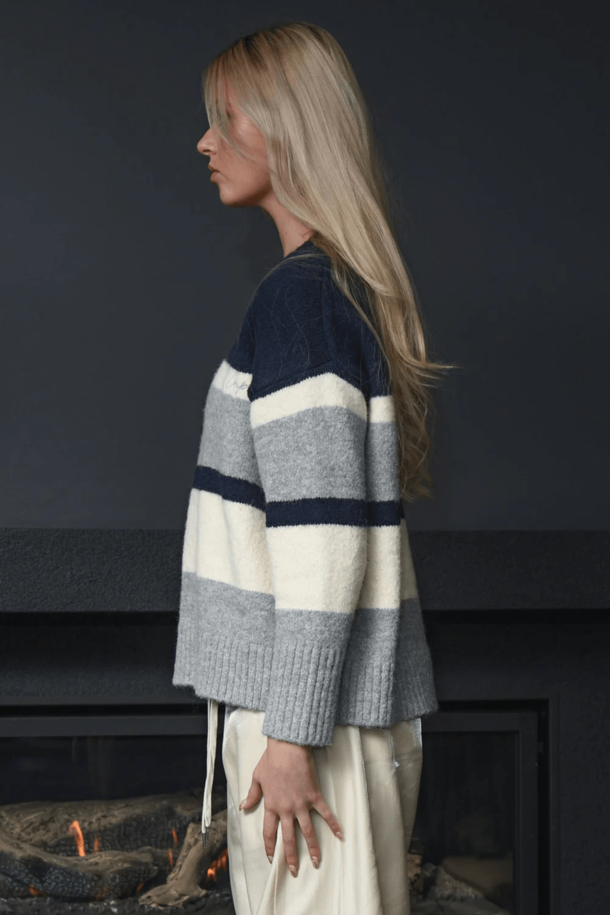 JUST MY STRIPE JUMPER NAVY MULTI