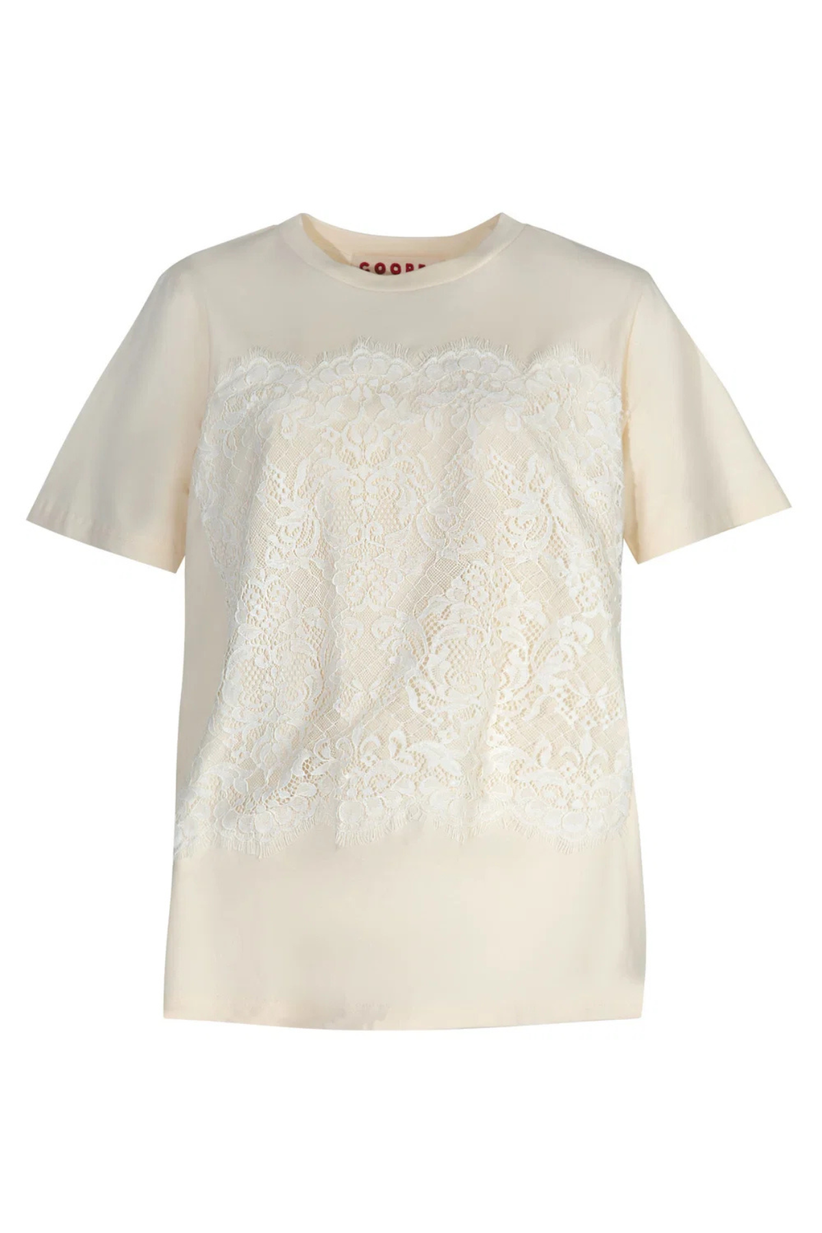 JUST TO SAVE LACE T-SHIRT CREAM