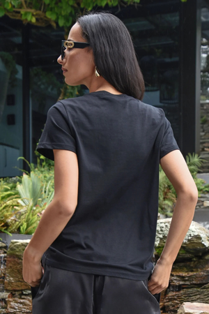 JUST TO SAVE LACE T-SHIRT BLACK