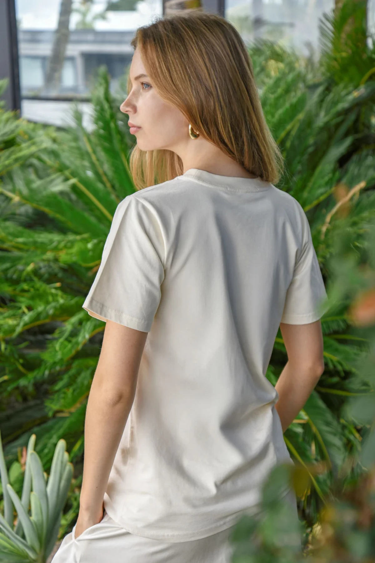 JUST TO SAVE LACE T-SHIRT CREAM