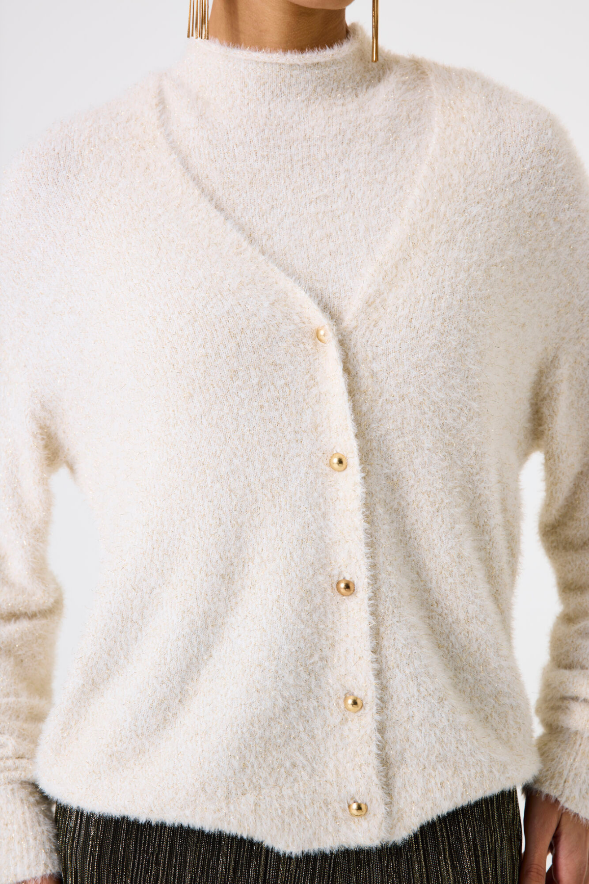 K50050 LADIES CARDIGAN GOLDEN SAND